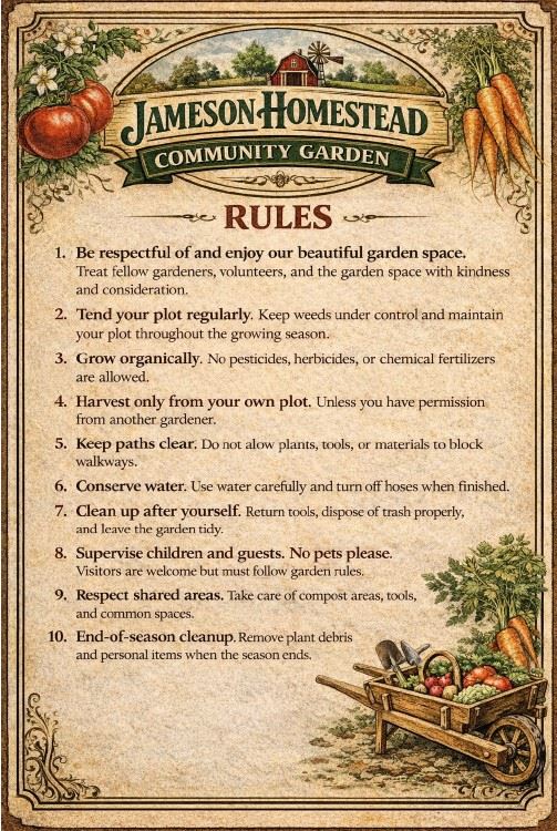jameson garden rules